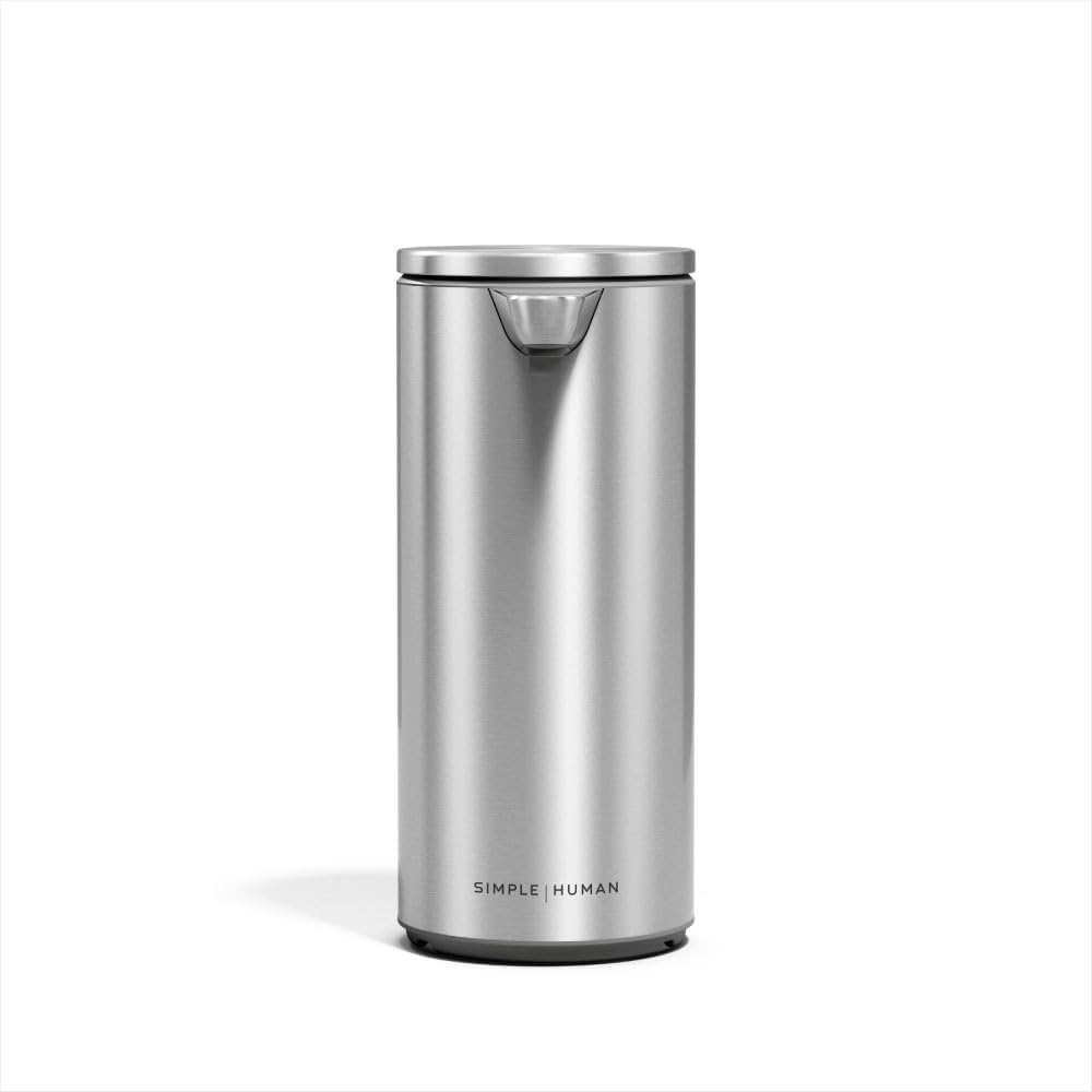 simplehuman sensor soap pump dispensing soap onto hand touch-free