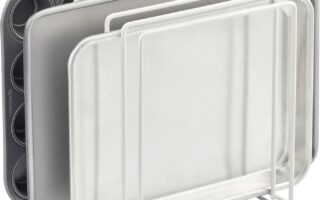 mdesign kitchen cabinet organizer clear bins stacked on pantry shelf