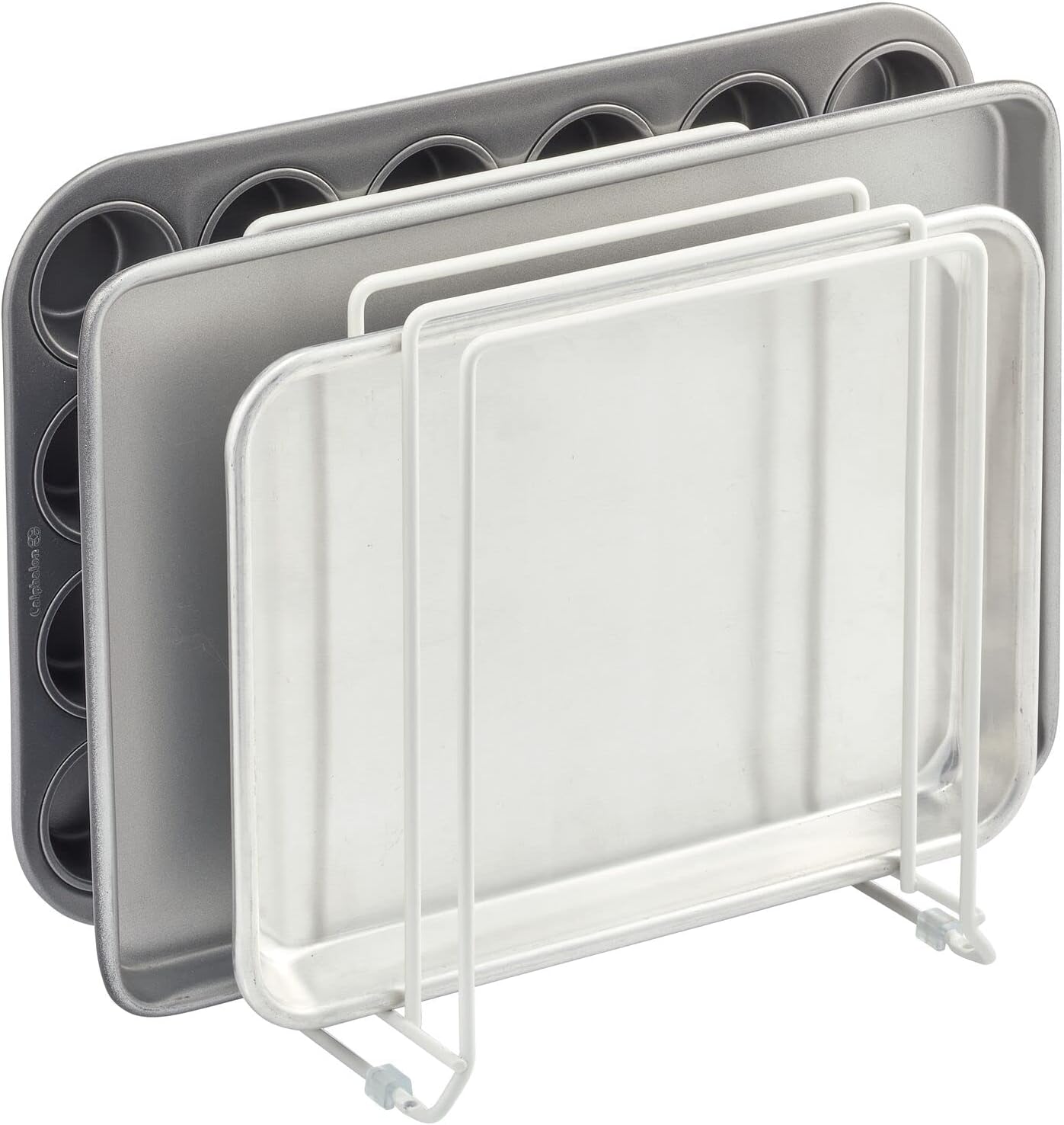 mdesign kitchen cabinet organizer clear bins stacked on pantry shelf