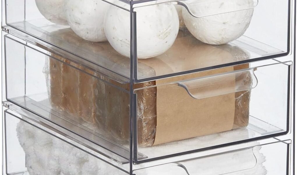 mdesign under sink organizer expandable shelf installed in kitchen cabinet