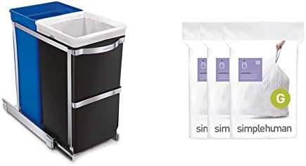 simplehuman under sink organizer sliding basket positioned around under-sink pipes